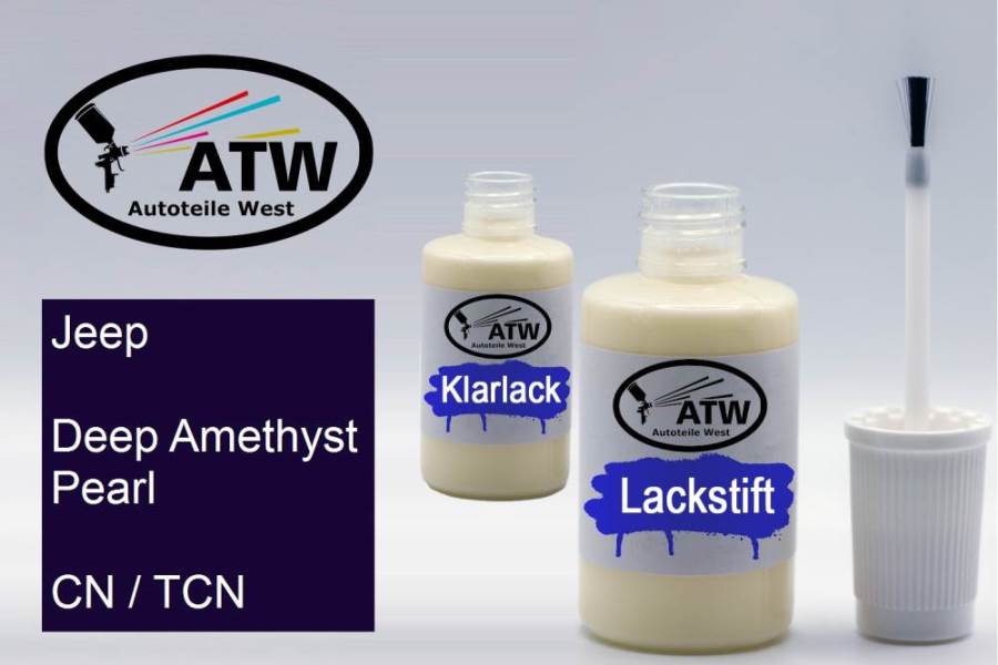 Jeep, Deep Amethyst Pearl, CN / TCN: 20ml Lackstift + 20ml Klarlack - Set, von ATW Autoteile West.